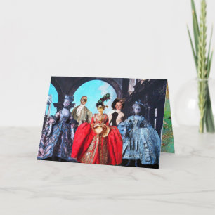 CARTÃO MARIONETAS ITALIANAS ANTIGAS MÁSCARAS DE MÁSCARA F