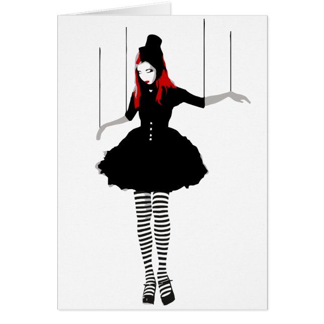 Cartão marionete de cabaret (Frente)