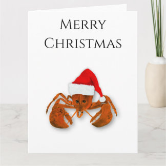 Cartão Maritime Santa Claus Lobster