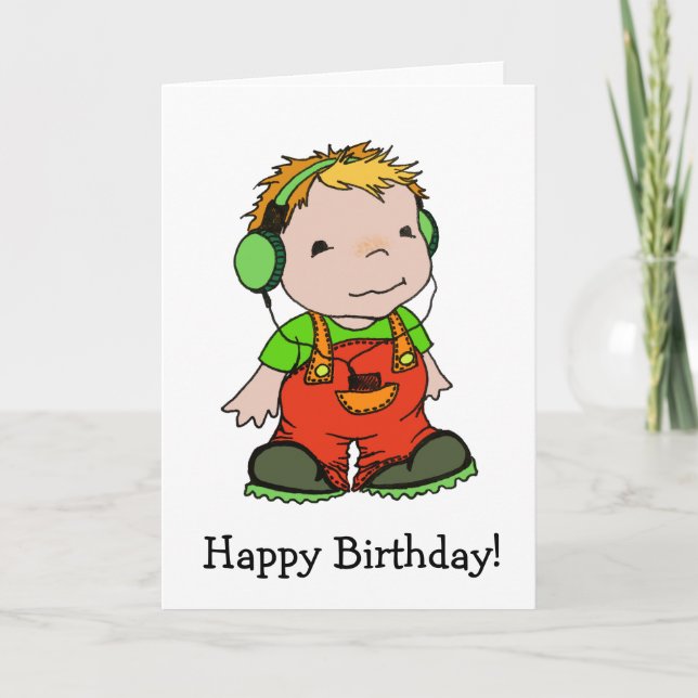 Cartão Mark gosta de música (Frente)