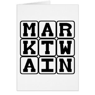 Cartão Mark Twain, Autor de Tom Sawyer e Huck Finn