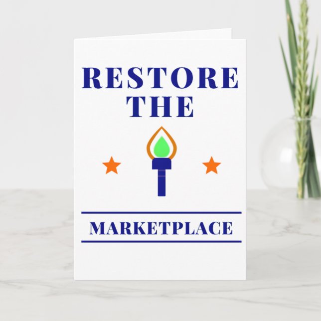 Cartão Marketplace of Ideas Free Speech Torch (Frente)