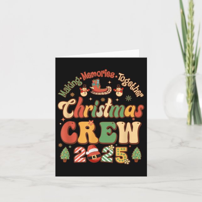 Cartão Marking Together Matching Family Christmas Crew 20 (Frente)