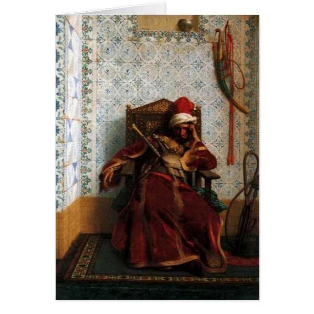 Cartão "Markos Botsaris", por Jean Leon Gerome (Frente)