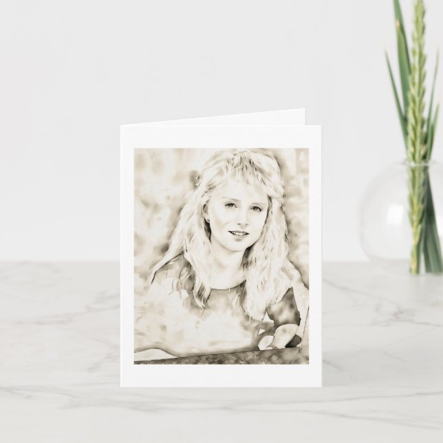 Cartão Marla Kay Mangan as Computer Ink Wash (Frente)