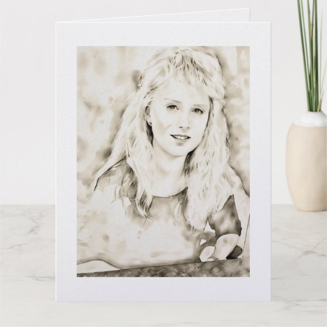 Cartão Marla Kay Mangan as Computer Ink Wash (Frente)