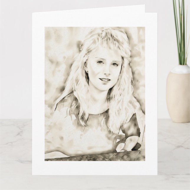 Cartão Marla Kay Mangan as Computer Ink Wash (Frente)