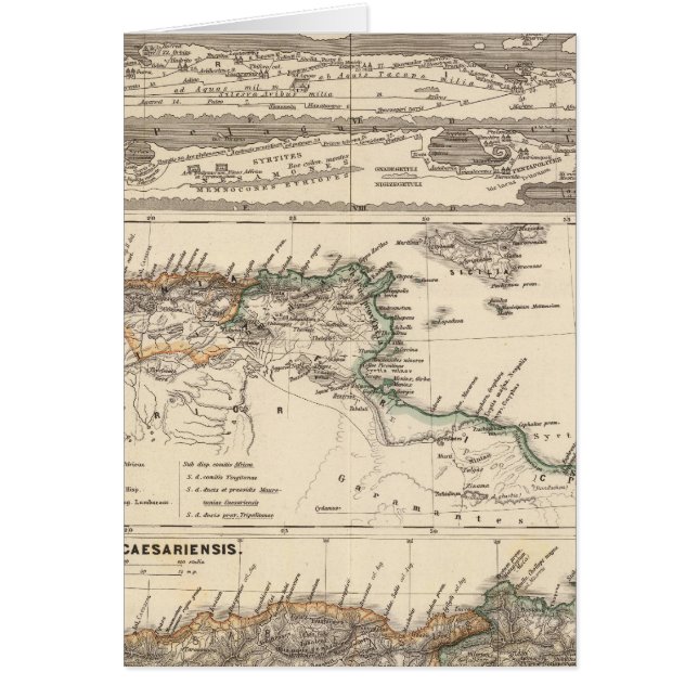 Cartão Marmarica, Cyrenaica, África, Numidia (Frente)