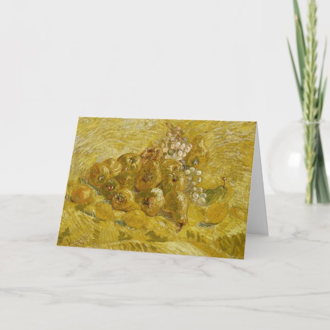 Cartão Marmelos, Limões, Peras, Uvas | Vincent van Gogh (Frente)