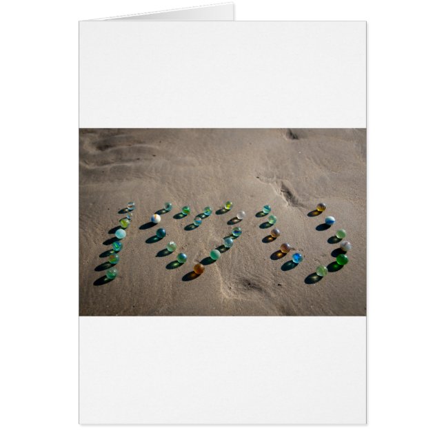 Cartão Mármore de vidro do mar abundante (Frente)