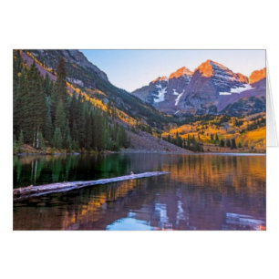 Cartão Maroon Bells Alpen Glow