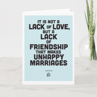 Cartão Marriage philosophy quote