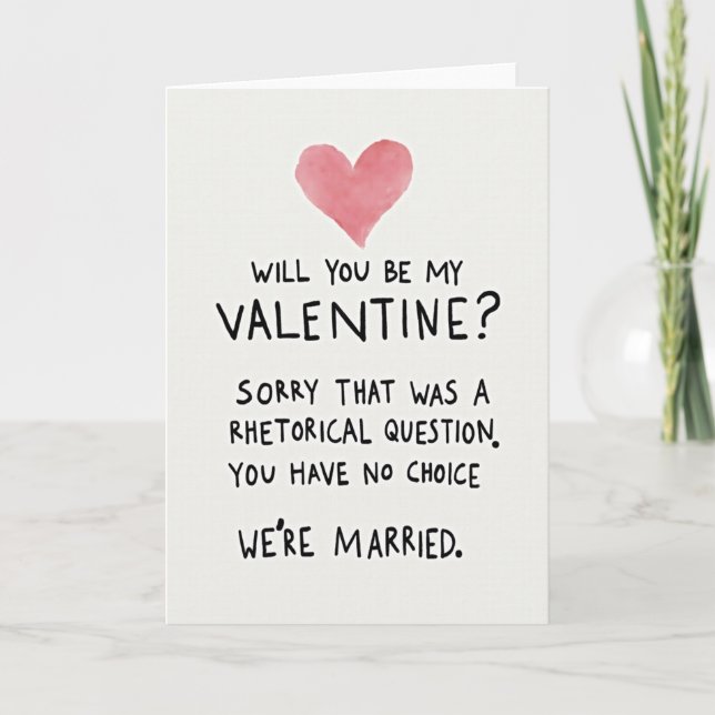 Cartão Married Couple Funny Valentine Card (Frente)