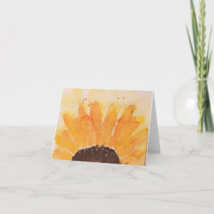 Cartão Marrom-alaranjado girassol daiscoloração aquosa