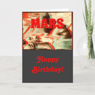 Cartão Mars Birthday Card