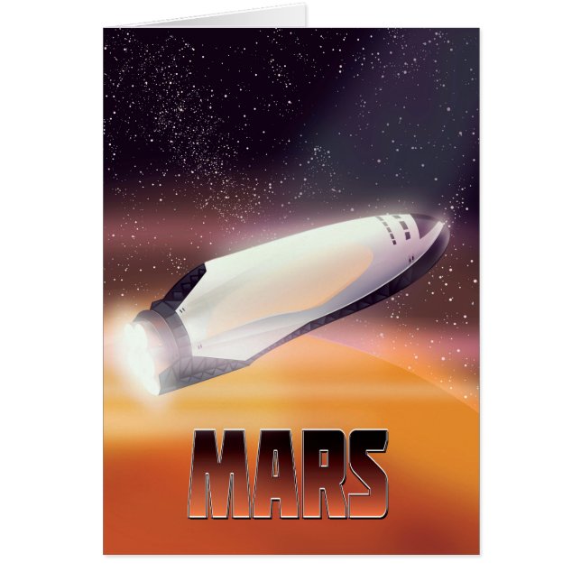 Cartão Mars Space poster (Frente)