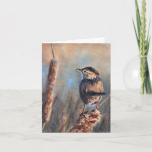 Cartão Marsh Wren Fine Art All Occasion