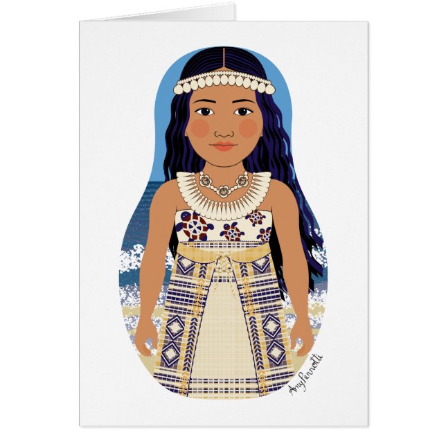 Cartão Marshallese Matryoshka (Frente)