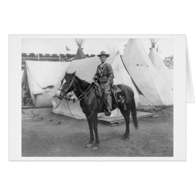 Cartão Martha Canary "Calamity Jane" em Horseback (Frente Horizontal)