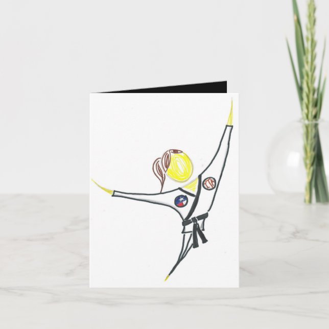 Cartão Martial arts birthday card (Frente)