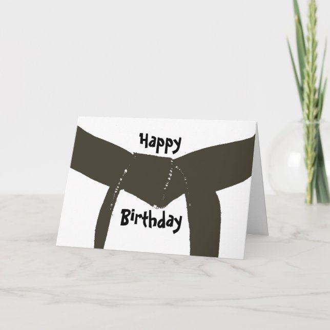 Cartão Martial Arts Brown Belt Birthday (Frente)