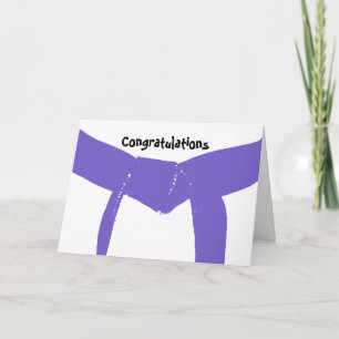 Cartão Martial Arts Purple Belt Congratulations