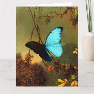 Cartão Martin Johnson Heade Blue Morpho Butterfly