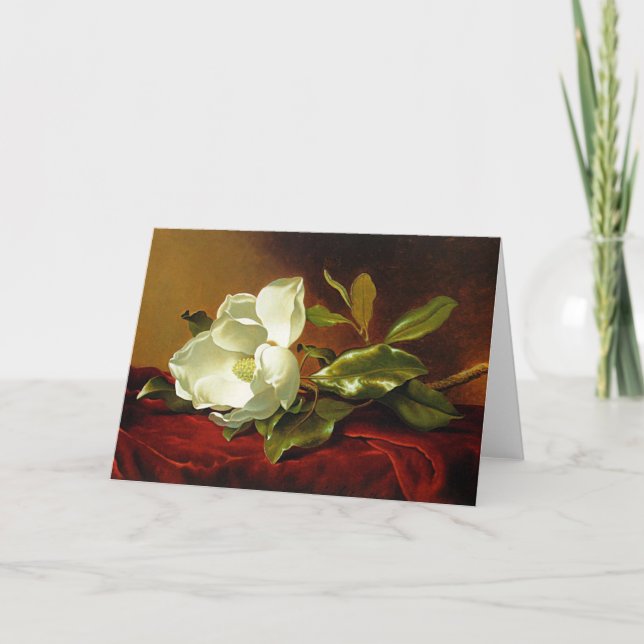 Cartão Martin Johnson Heade - Magnolia on Red Velvet (Frente)