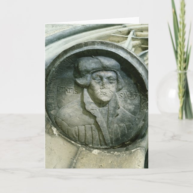 Cartão Martin Luther aged 57 with the Luther's Rose (Frente)