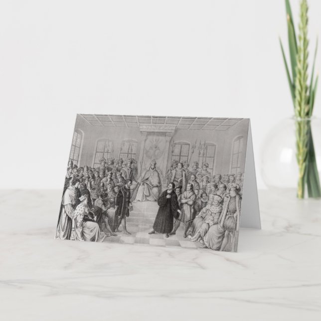 Cartão Martin Luther in front of Charles V (Frente)