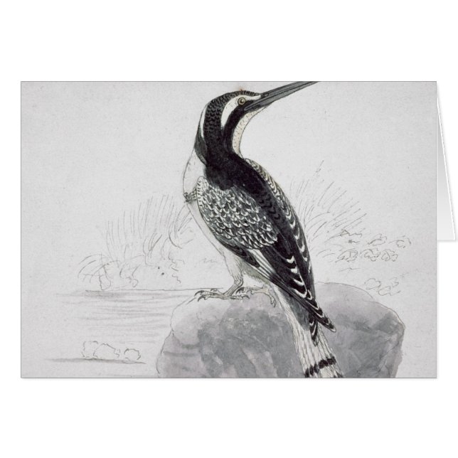 Cartão Martinho pescatore preto e branco (Frente Horizontal)