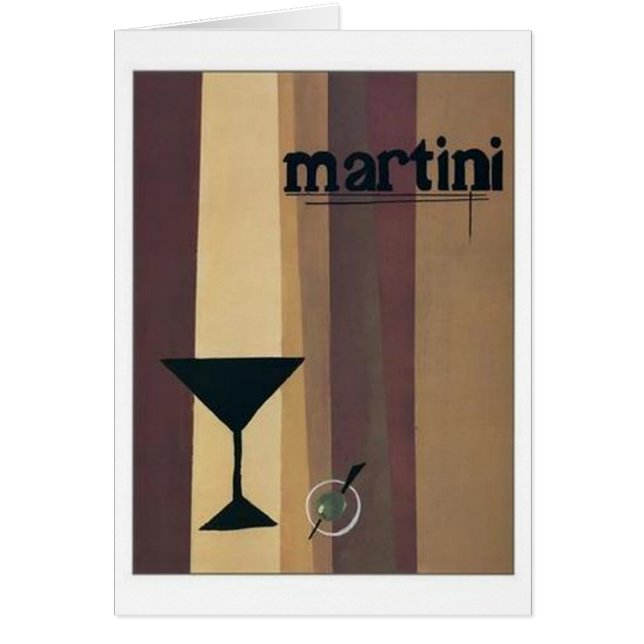 Cartão Martini (listras castanhas) (Frente)