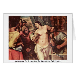 Cartão Martírio de St. Agatha, por Sebastiano del Piombo