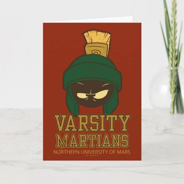 Cartão MARVIN, O MARTIAN™ Varsity Collegiate Graphic (Frente)
