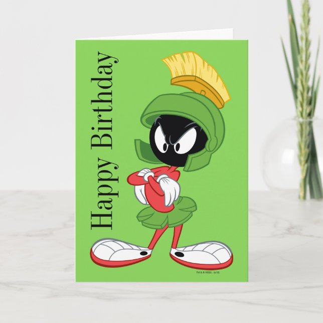 Cartão MARVIN THE MARTIAN™ | Armas cruzadas (Frente)