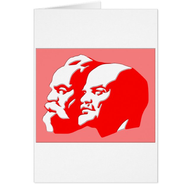 Cartão Marx e Lenin (Frente)