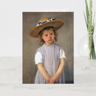 Cartão Mary Cassatt "Child in a Straw Hat"