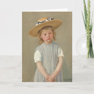 Cartão Mary Cassatt - Criança com um Chapéu de Palha