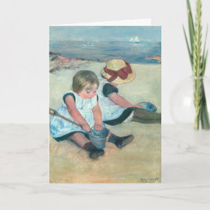 Cartão Mary Cassatt - Crianças Brincando na Praia