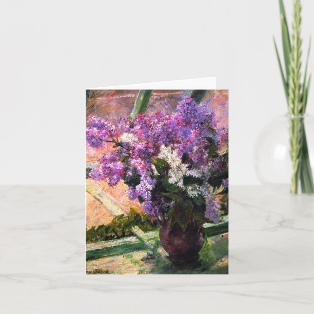 Cartão Mary Cassatt Lilacs Note Card (Frente)