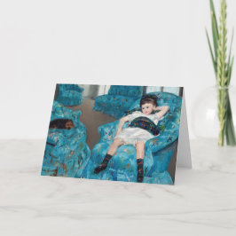 Cartão Mary Cassatt - Little Girl in a Blue Armchair