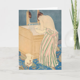 Cartão Mary Cassatt - Mulher Banhando-se