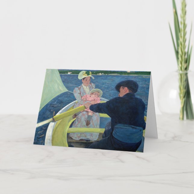 Cartão Mary Cassatt - O Partido do Barco (Frente)