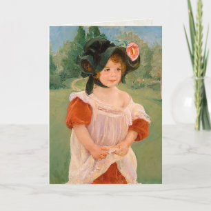 Cartão Mary Cassatt "Spring: Margot Standing in a Garden"
