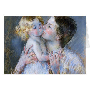 Cartão Mary Cassatt: Um beijo para o bebê Anne (no. 3)