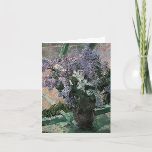 Cartão Mary Cassett Floral Fine Art Blank Note Card (Frente)