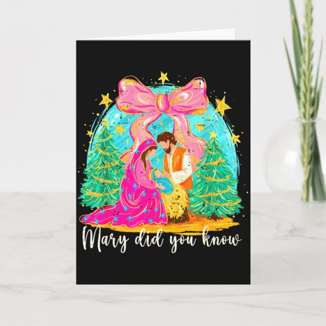 Cartão Mary Did You Know Christian Nativity Scene Christm (Frente)