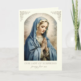 Cartão Mary Nossa Senhora das Surpresas Orou Católica