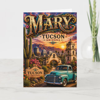 Cartão Mary Tucson Arizona Personalizado Sudoeste