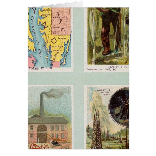 Cartão Maryland, Georgia, Illinois, Pensilvânia (Frente)